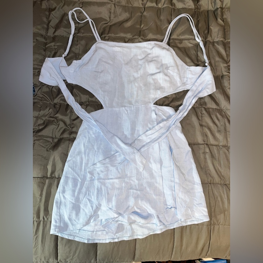 Baby blue skort romper